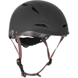 Kikkaboo Kinder-Schutzhelm 46 - 56 cm mit 9 großen Öffnungen verstellbare Gurte schwarz