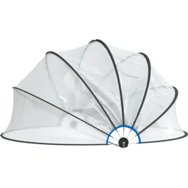 vidaXL Pool-Kuppel Rund transparent 406x203 cm