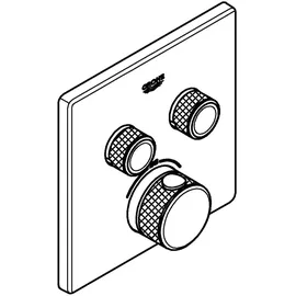 Grohe Grohtherm Smartcontrol Duschthermostat eckig für 2 Verbraucher matt black 291242430