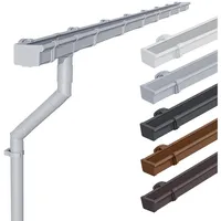 Inefa Dachrinnen Set Gartenhaus, NW68 / 68mm Kastenrinne Grau