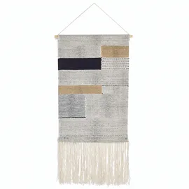 Beliani Wandbehang HANGU Baumwolle 114 cm Beige