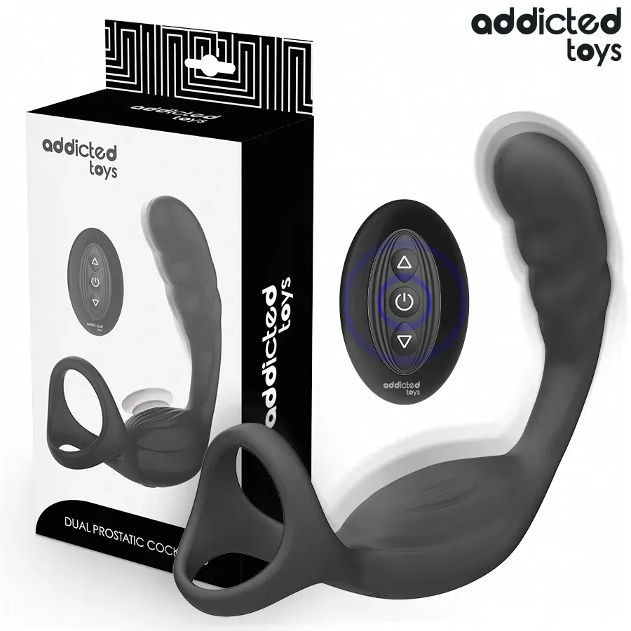 ADDICTED TOYS - DOPPELTER PROSTATIK-COCKRING MIT FERNBEDIENUNG