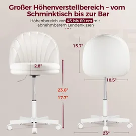 COMHOMA Drehstuhl Kunstleder Weiß