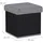 Relaxdays Sitzhocker mit Stauraum Stoff 35 x 36 x 35 cm Schwarz/Grau