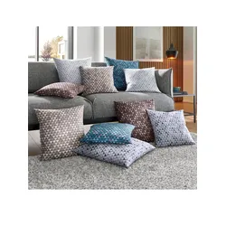 Kissenhülle Gr. 1, grau, B:40cm L:40cm, Kunstfaser, Polyester, Baumwolle, 67% Polyester, 33% Baumwolle, Kissenbezüge