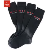 H.I.S. Kniestrümpfe H.I.S, Mädchen, Gr. 27-30, schwarz, Baumwolle, Elasthan (LYCRA), Polyamid, unifarben, elastisch, Socken Kniestrümpfe, mit verstärkten Belastungszonen