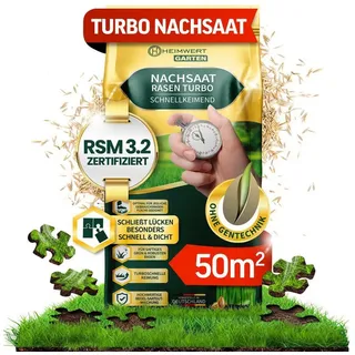 HEIMwert Nachsaat Rasensamen Grassamen schnellkeimend Turbo Sport Spiel Rasen (1 kg)