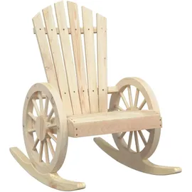 vidaXL Adirondack Schaukelstuhl 70 x 90 x 100 cm braun