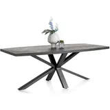Henders & Hazel Metaluxe Esstisch oval Eiche furniert/Metallgestell