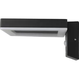 REV Ritter LED Solar Wandleuchte Square schwarz mit Bewegungsmelder und Dämmerungssensor