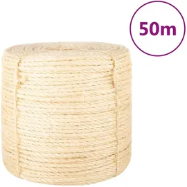 vidaXL Seil 100% Sisal 6 mm 50 m