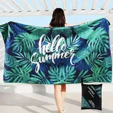 LAIZIHUI Microfaser Handtücher, sandfreie, schnell trocknende und leichte Stranddecke.Perfekt für den Strand,Badetuch groß, Reisehandtuch | Reise, Strand, Sauna,160 x 80 cm