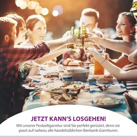 AddLiving Bierbankauflage 240 x 70 cm rot/weiß 3-tlg.