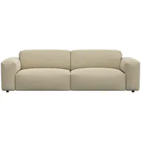 flexlux 3-Sitzer Lucera Sofa, super bequem durch hochwertigen Sitzaufbau mit Kaltschaum, modern & anschmiegsam, Designsofa beige|weiß