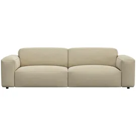 flexlux 3-Sitzer Lucera Sofa, super bequem durch hochwertigen Sitzaufbau mit Kaltschaum, modern & anschmiegsam, Designsofa beige|weiß