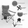 Woltu Campingstuhl 2er Set Grau
