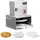 Vevor elektrische Pizzateigpresse mit 15,24 cm Gebäck-Pressplatte, Brotpresse aus Edelstahl, kommerzielle Formmaschine mit einstellbarer Dicke & 100 Stk. Pergamentpapier, Pizza-Teigrolle