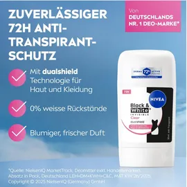 NIVEA Black & White Invisible Clear Deo Stick 5 x 50 ml