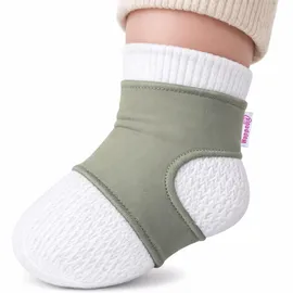 Hoppediz Sockenhalter für Baby Socken, 0-6 Monate, 1 Paar (grau) - Einheitsgröße