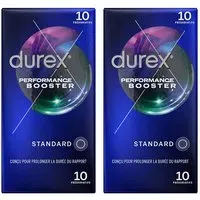 Durex Préservatifs Performance Booster- 2 x 10 Effet longue durée Préservatif(S) 2x10 pc(s)