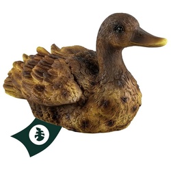 VERDOBA Gartenfigur Gartendeko Ente – Kunstharz Gartenfigur Dekofigur Außen & Wintergarten, Polyresin