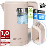 Stillstern Wasserkocher mit Temperatureinstellung [1,7L | 40-55-70-85-100°C], 12 Std. Warmhalten, Präzisionsausguss aus Edelstahl, Anti-Fingerprint, Schnelles Aufheizen [2200W], Leise, Stabiler Halt