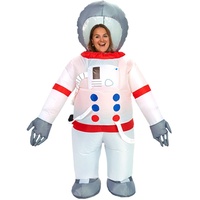AirSuit®Aufblasbares Kostüm Astronaut | Ausgefallenes Auflbaskostüm | Premium Qualität | Größe Erwachsene | Polyester | Angenehm tragbar | Resistent | Mit Aufblassystem | OriginalCup®