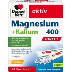 DOPPELHERZ Magnesium+Kalium DIRECT Portionsbeutel 20 St.