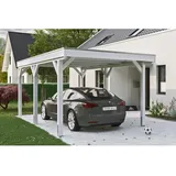 SKANHOLZ Carport Grunewald 3,21 x 5,54 m weiß mit Pfostenanker