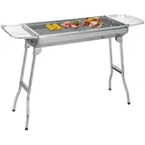 SunJas Holzkohlegrill, Edelstahl-Außengrill, tragbarer Klappgrill, Standgrill, BBQ-Standgrill, Campinggrill, geeignet für den Außenbereich, den ...