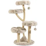 fudajo Designer Kratzbaum 59 x 59 x 123 cm braun