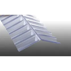 Firsthauben für Polycarbonat Wellplatten K 76/18 - 1265 x 150 x 50 mm – Glasklare Firstabdeckung – ideale Dachhaube für Satteldächer