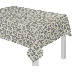 Tischdecke ADAM "Good Old Days" Gr. 1, blau (dunkelblau, natur), B:120cm L:120cm, Bio-Baumwolle, Tischdecken, GOTS organic,zertifiziert durch CERES 0242Made in Germany