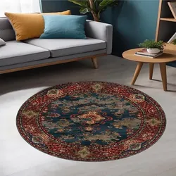Bamyum Kinevart Bedruckter 160x160 Teppich Chenille-Druck Maschinell Hergestellt