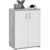 FMD Albi 60 x 83 x 35 cm Weiß / Beton