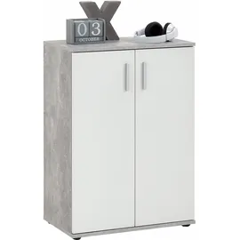 FMD Albi 60 x 83 x 35 cm Weiß / Beton