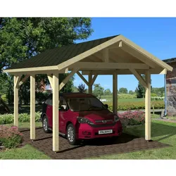 Palmako Carport Robert 11,7 m2 naturbelassen Holzcarport