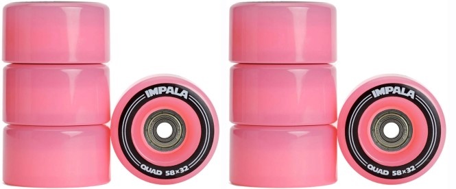 IMPALA QUAD WHEELS 58mm/82a 8er Pack Rollenset inkl. ABEC 7 Kugellager pink