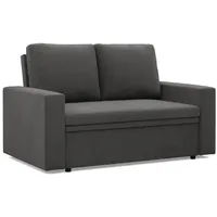 mebligo Sofa 2-Sitzer, mit Schlaffunktion, Grau - Grau