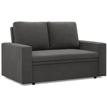 mebligo Sofa 2-Sitzer, mit Schlaffunktion, Grau - Grau
