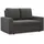 mebligo Sofa 2-Sitzer, mit Schlaffunktion, Grau - Grau