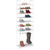 Relaxdays Schuhregal 8 Ebenen, Stecksystem, für 16 Paar Schuhe,