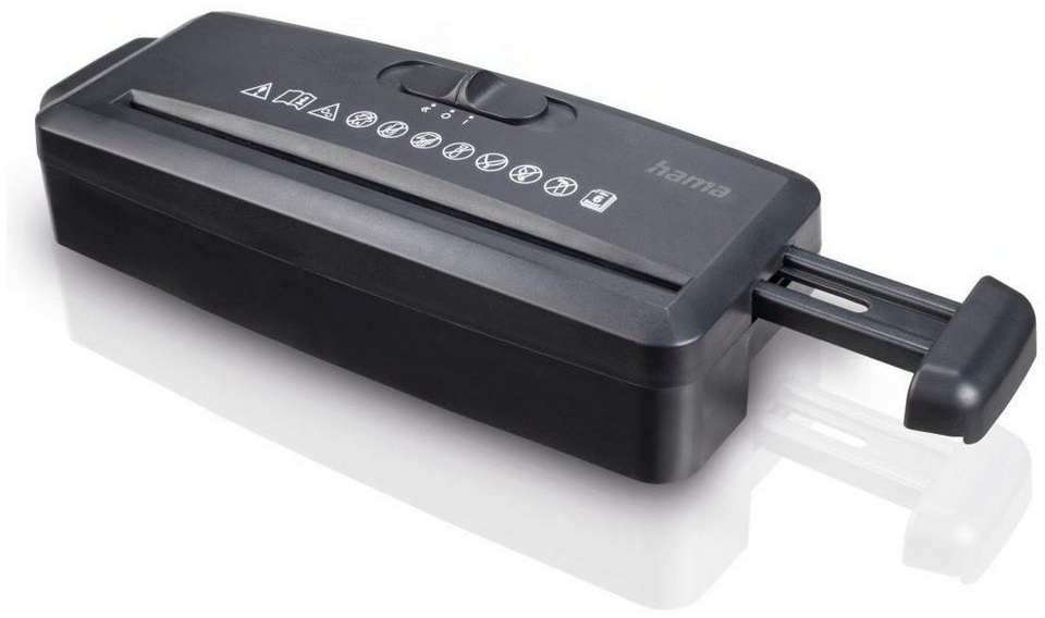 Hama Aktenvernichteraufsatz "Mini S6", Schredder mit Sicherheitsstufe P1 schwarz
