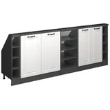 Vicco Dachschrägenschrank-Set Rion 210 x 83,8 x 46 cm Weiß / Anthrazit