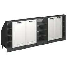 Vicco Dachschrägenschrank-Set Rion 210 x 83,8 x 46 cm Weiß / Anthrazit