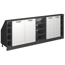 Vicco Dachschrägenschrank-Set Rion 210 x 83,8 x 46 cm Weiß / Anthrazit
