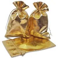 Frau WUNDERVoll® 12 Geschenksäckchen Gold 20 x 13 cm