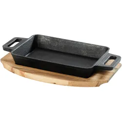 Auflaufform Gourmet in Naturfarben/Schwarz