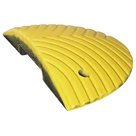 MORAVIA Fahrbahnschwelle TOPSTOP-20-RE gelb Abschlusselement mit Nut 400 x 200 x 50 mm(L x B x H)
