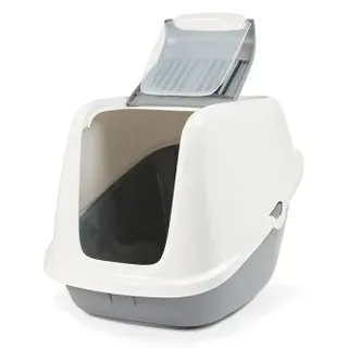 Savic Katzentoilette Nestor Giant grau/weiß,